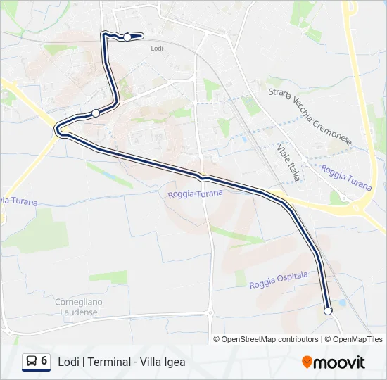 6 Bus Line Map
