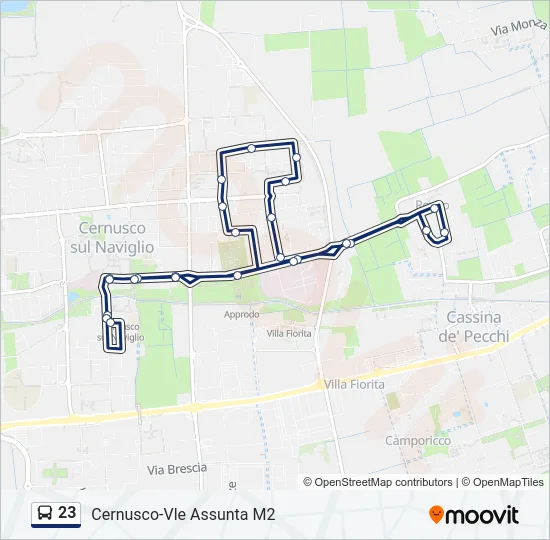 23 Bus Line Map
