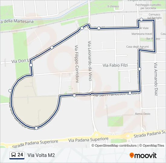 24 Bus Line Map
