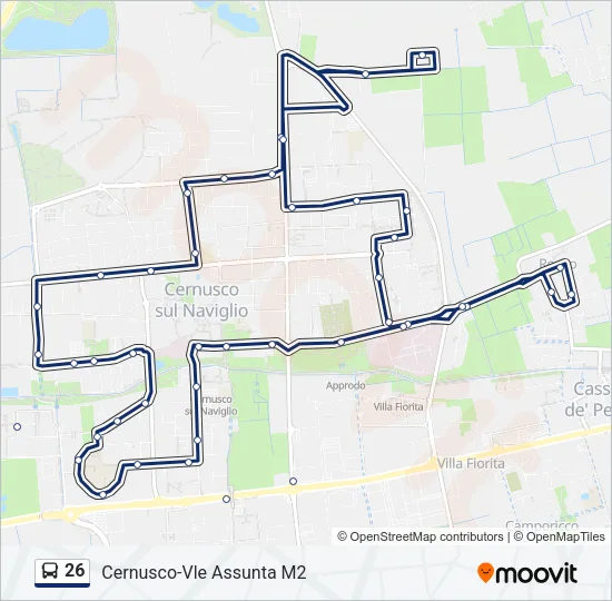 26 Bus Line Map