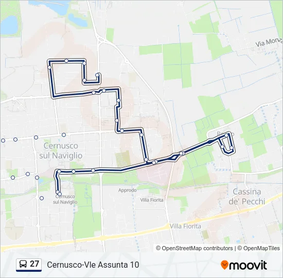 27 Bus Line Map