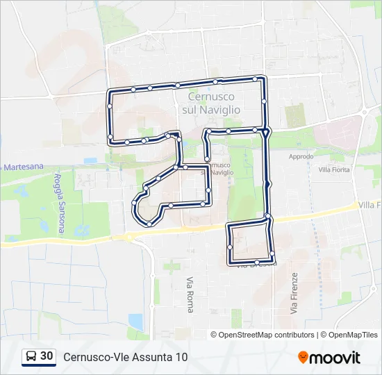 30 Bus Line Map