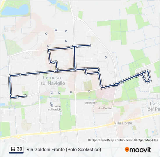 30 Bus Line Map