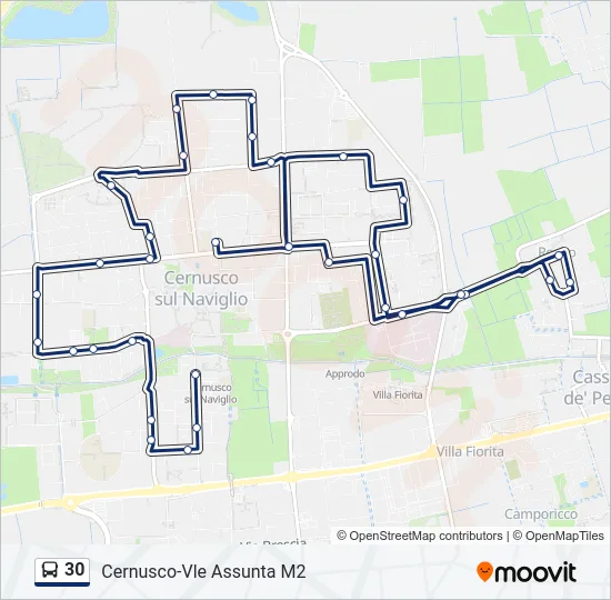 30 Bus Line Map