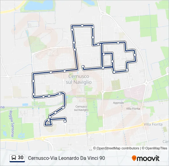30 Bus Line Map