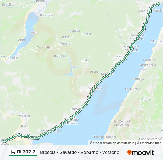 RL202-2 Bus Line Map