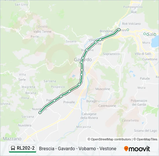 RL202-2 Bus Line Map