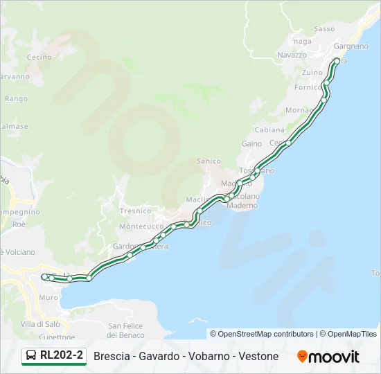 RL202-2 Bus Line Map