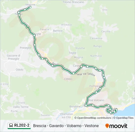 RL202-2 Bus Line Map