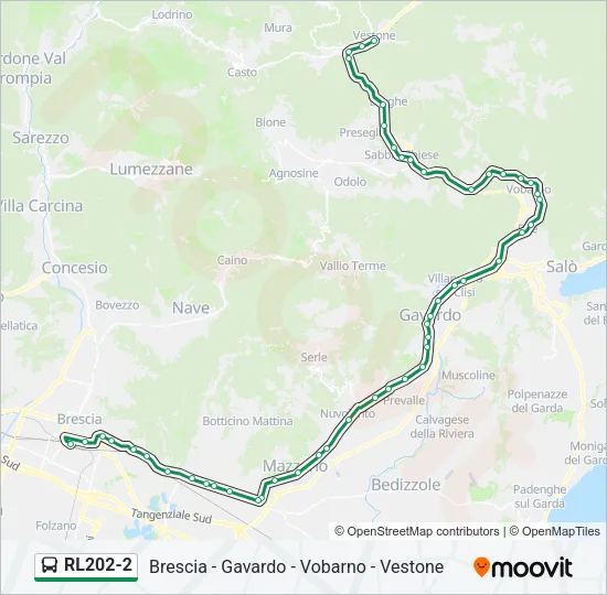 RL202-2 Bus Line Map
