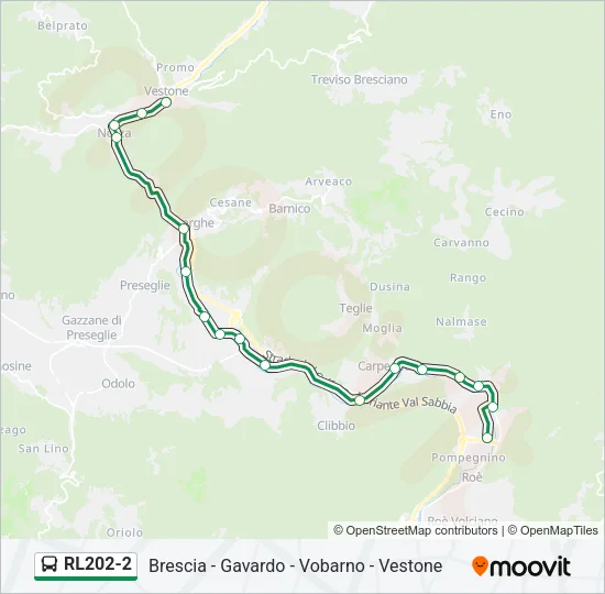 RL202-2 Bus Line Map