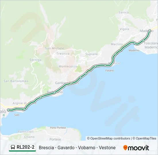 RL202-2 Bus Line Map