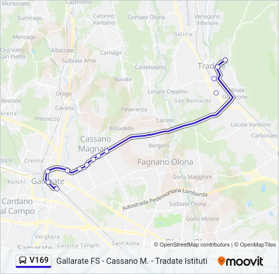 V169 Bus Line Map