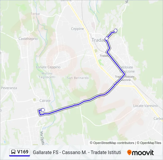 V169 Bus Line Map