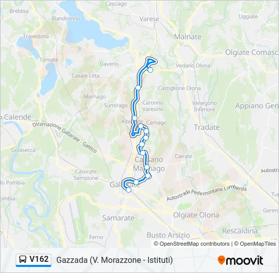 Percorso linea  V162