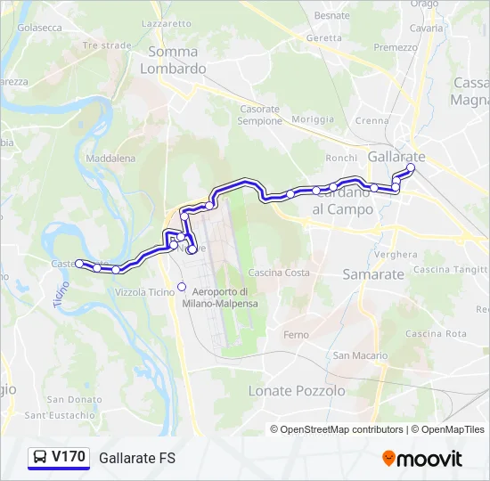 V170 Bus Line Map