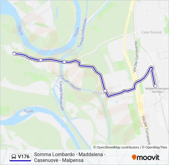 V176 Bus Line Map