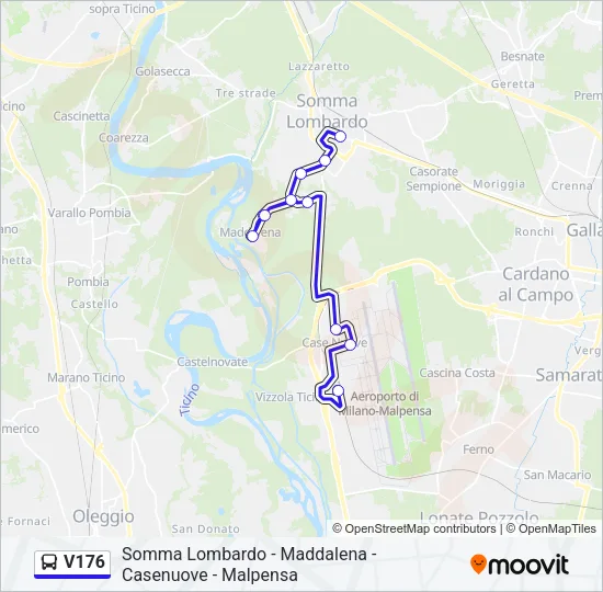 V176 Bus Line Map