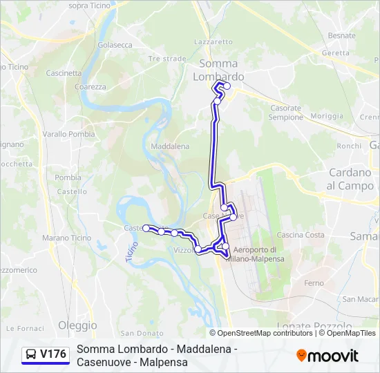 V176 Bus Line Map