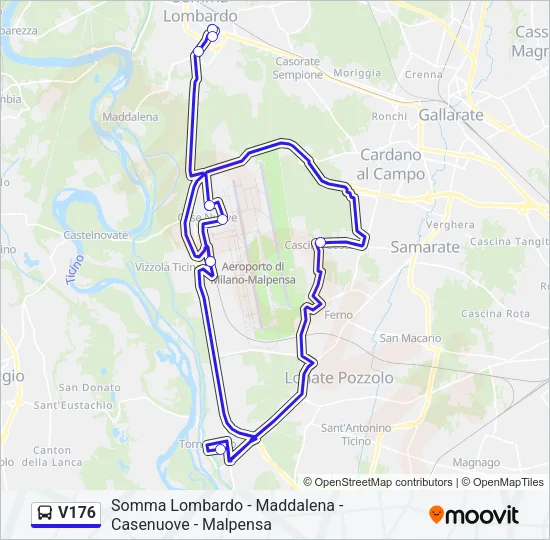 V176 Bus Line Map