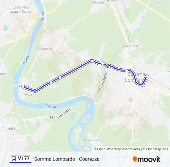 V177 Bus Line Map