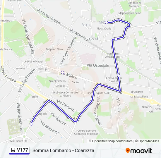 V177 Bus Line Map