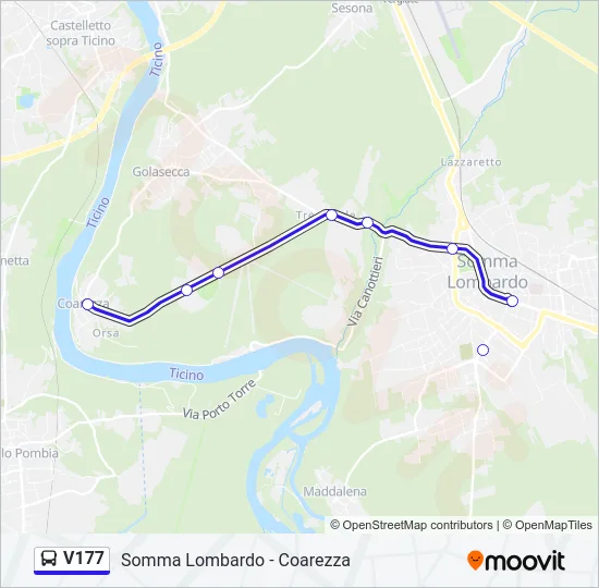 V177 Bus Line Map