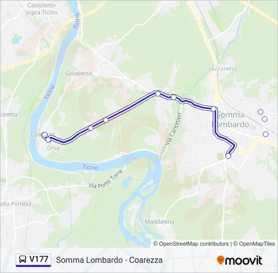 V177 Bus Line Map