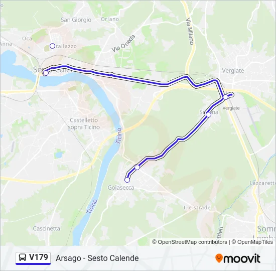 V179 Bus Line Map