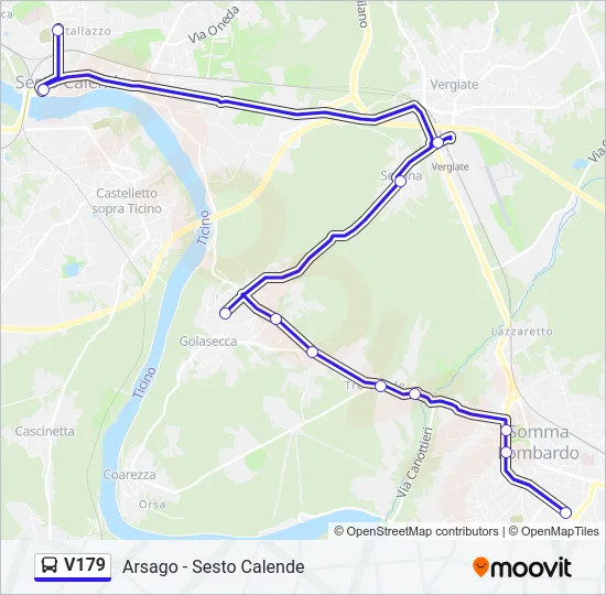 V179 Bus Line Map