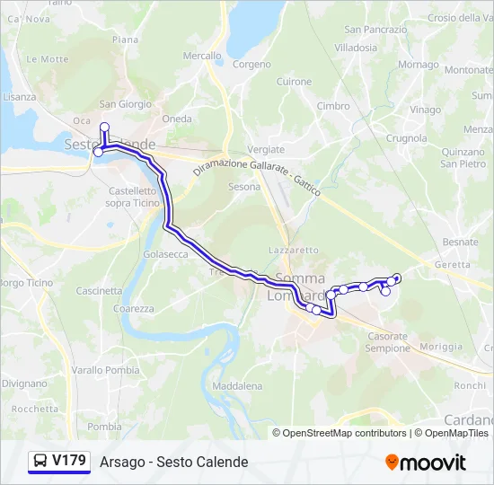 V179 Bus Line Map