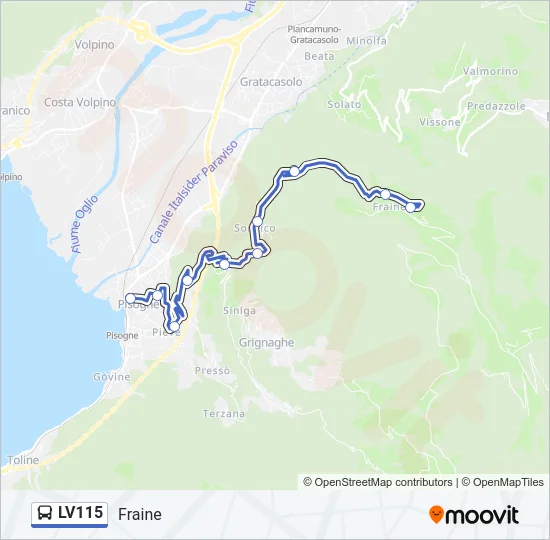 LV115 Bus Line Map