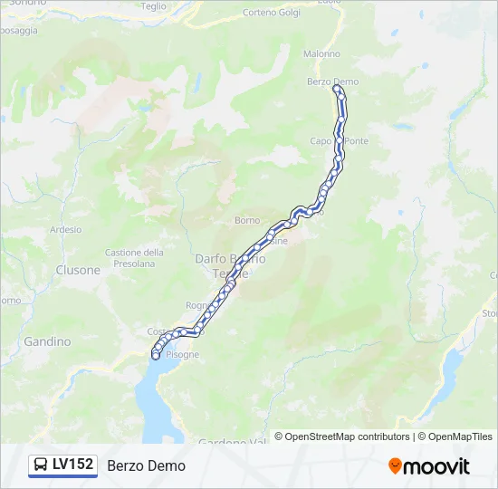 LV152 Bus Line Map