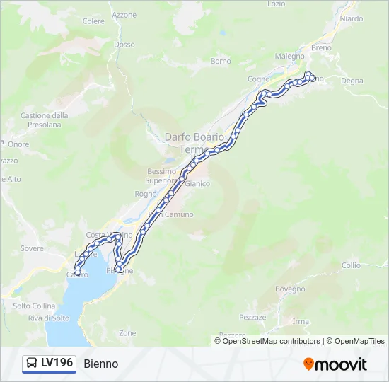 LV196 Bus Line Map