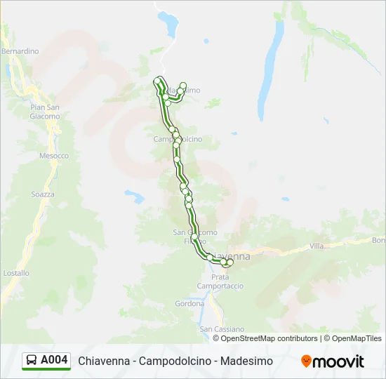 A004 Bus Line Map