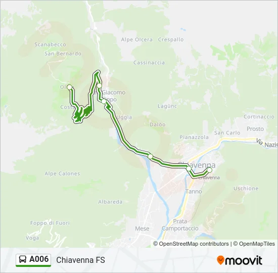 A006 Bus Line Map