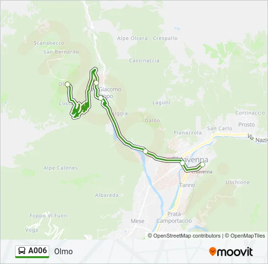 A006 Bus Line Map