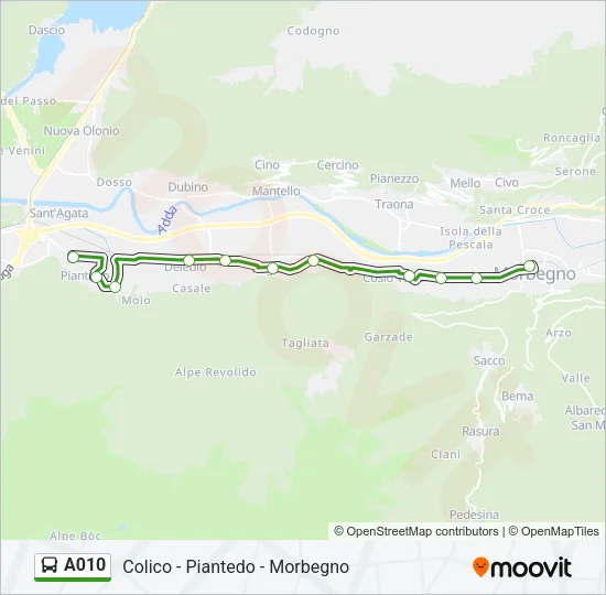 A010 Bus Line Map