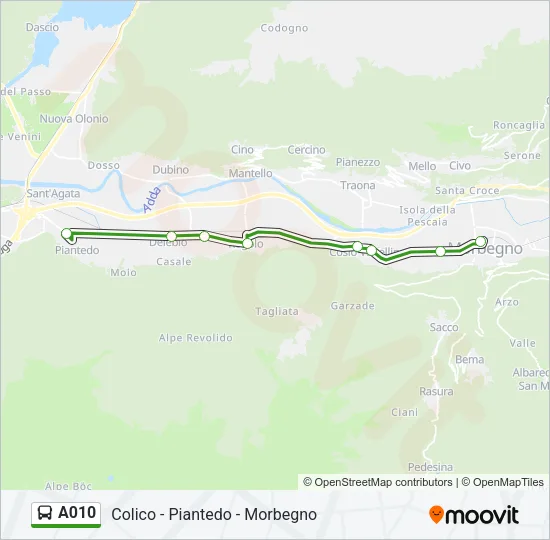 A010 Bus Line Map