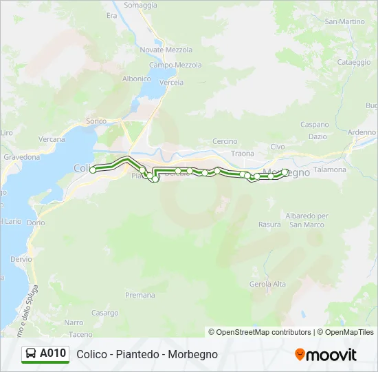 A010 Bus Line Map