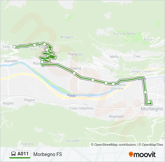 A011 Bus Line Map