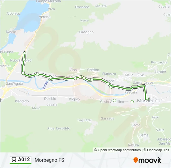 A012 Bus Line Map