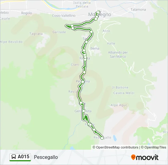 A015 Bus Line Map