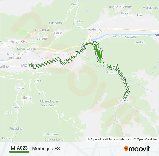 A023 Bus Line Map