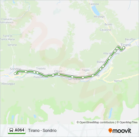 A064 Bus Line Map