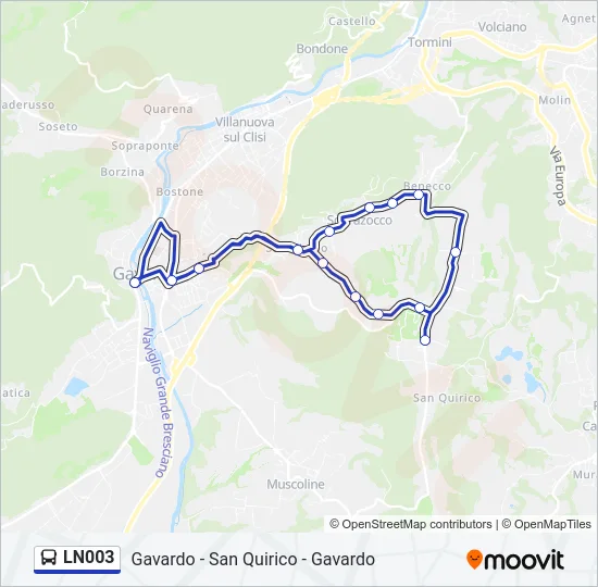 LN003 Bus Line Map