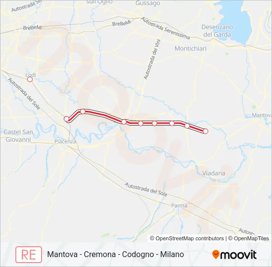 RE 11 Train Line Map