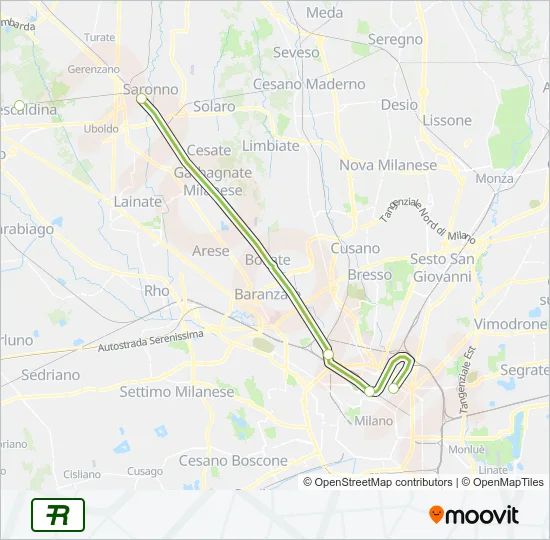 R28 Train Line Map