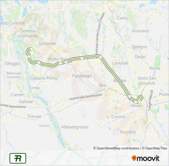 R28 Train Line Map