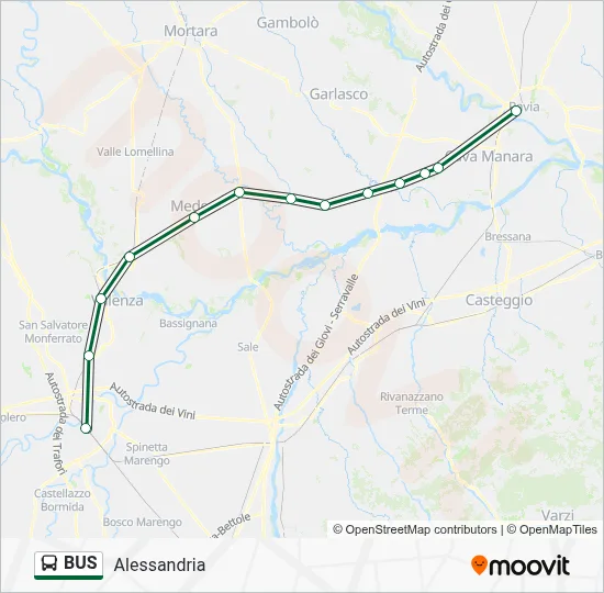 Mappa della linea BUS